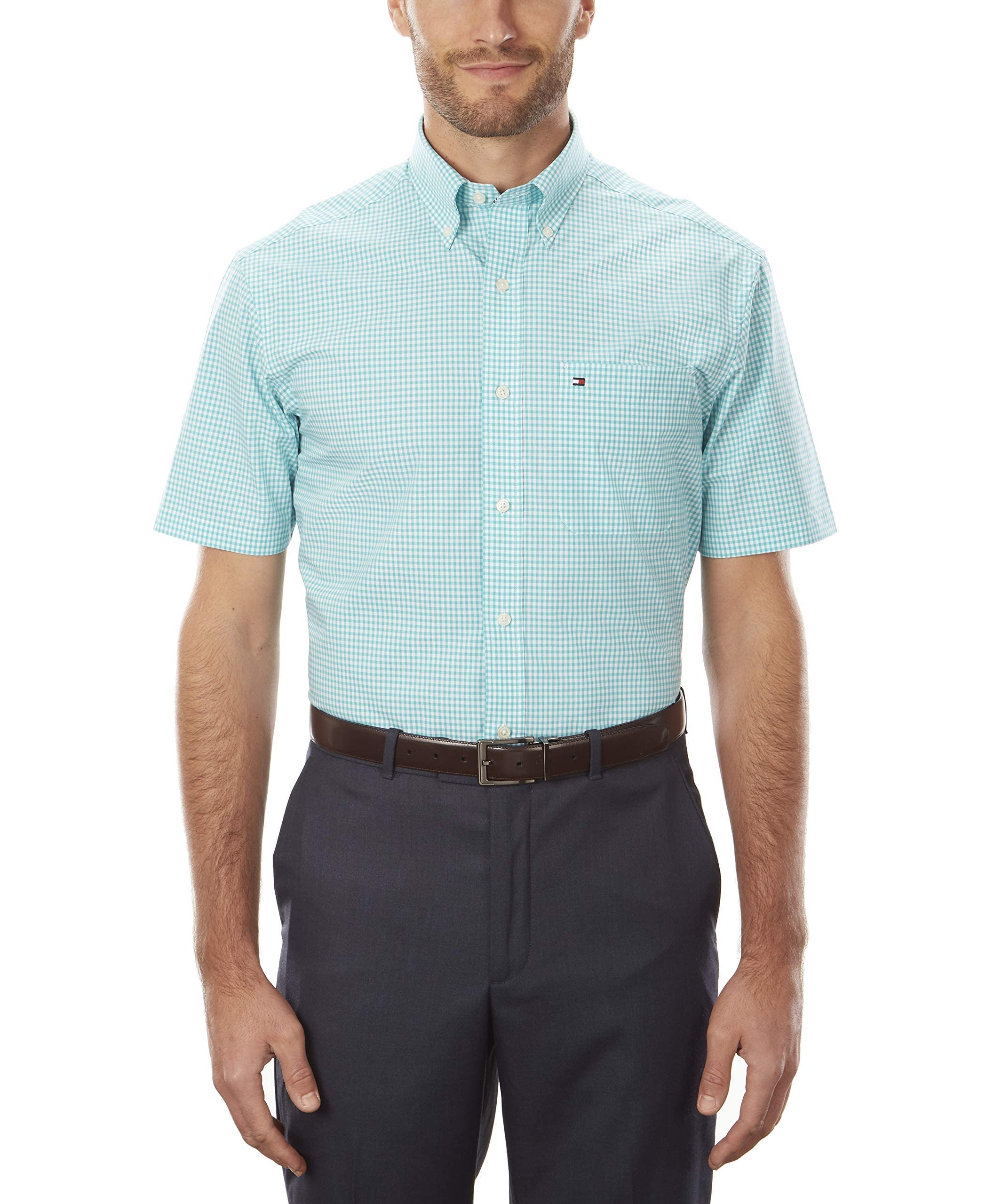 Tommy Hilfiger Men's Short Sleeve Button-Down Shirt - Amazon Exclusive